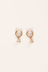 Regina Triangle Drop Earrings - Gold